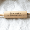 a personalized wooden dow roller