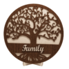 a wooden family tree