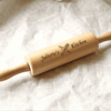 a personalized wooden dow roller