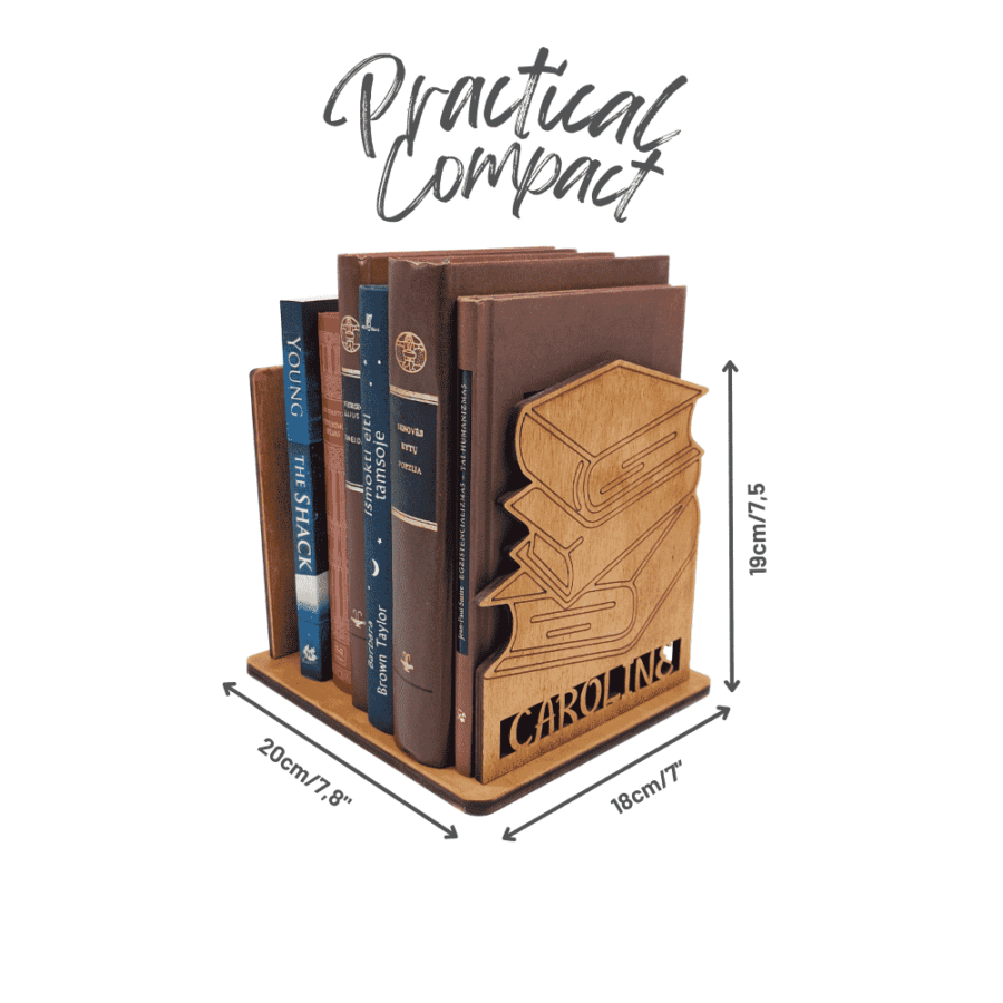 a personalised wooden book stand