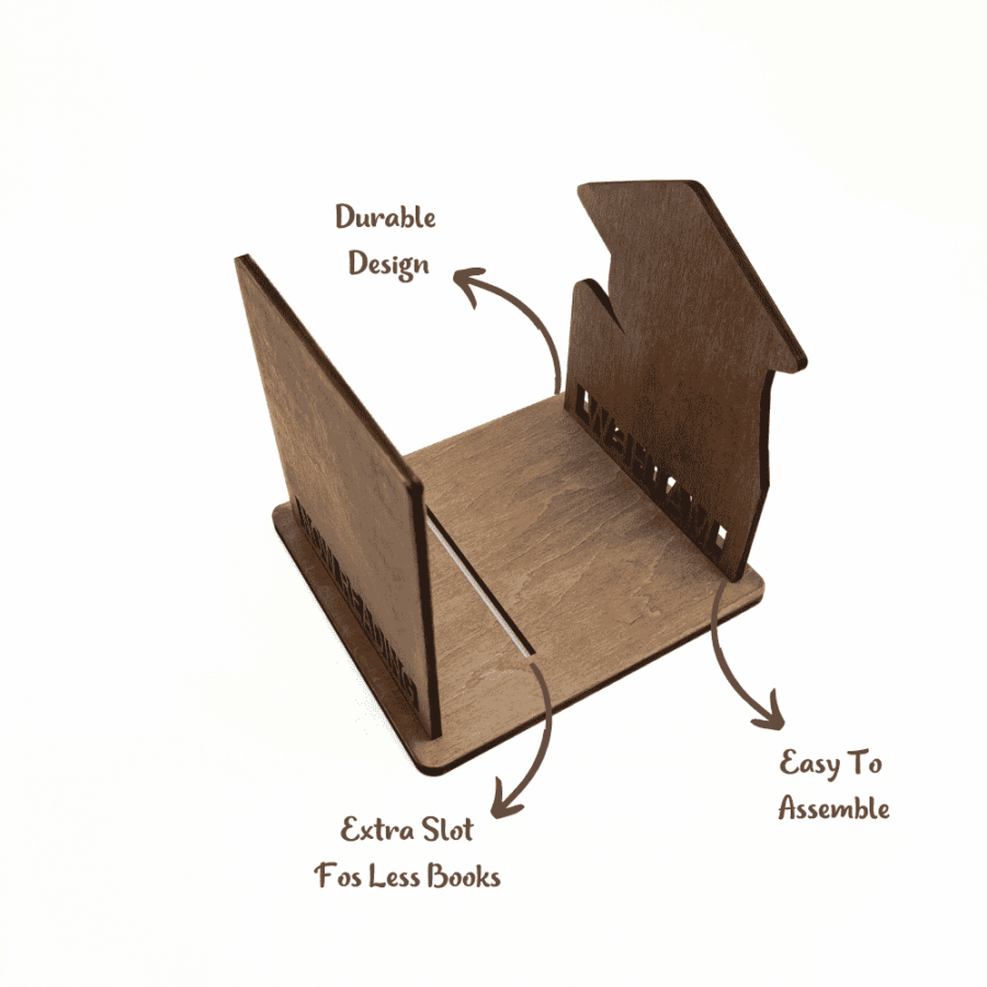a personalised wooden book stand