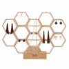 a personalised wooden honeycomb earring holder
