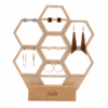 a personalised wooden honeycomb jevelery stand