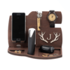 a personalized wooden phone holder