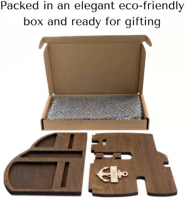 Personalised Nightstand, Wooden Desk Organizer, Phone Stand