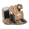 a personalized wooden desk organizer
