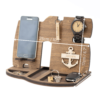 a personalized wooden desk organizer