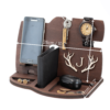 a personalized wooden desk organizer