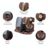 a personalized wooden phone holder
