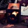 wooden haloween lantern