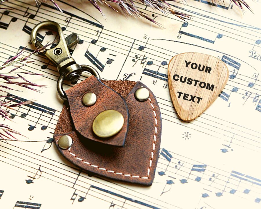 Leather Guitar Pick Holder