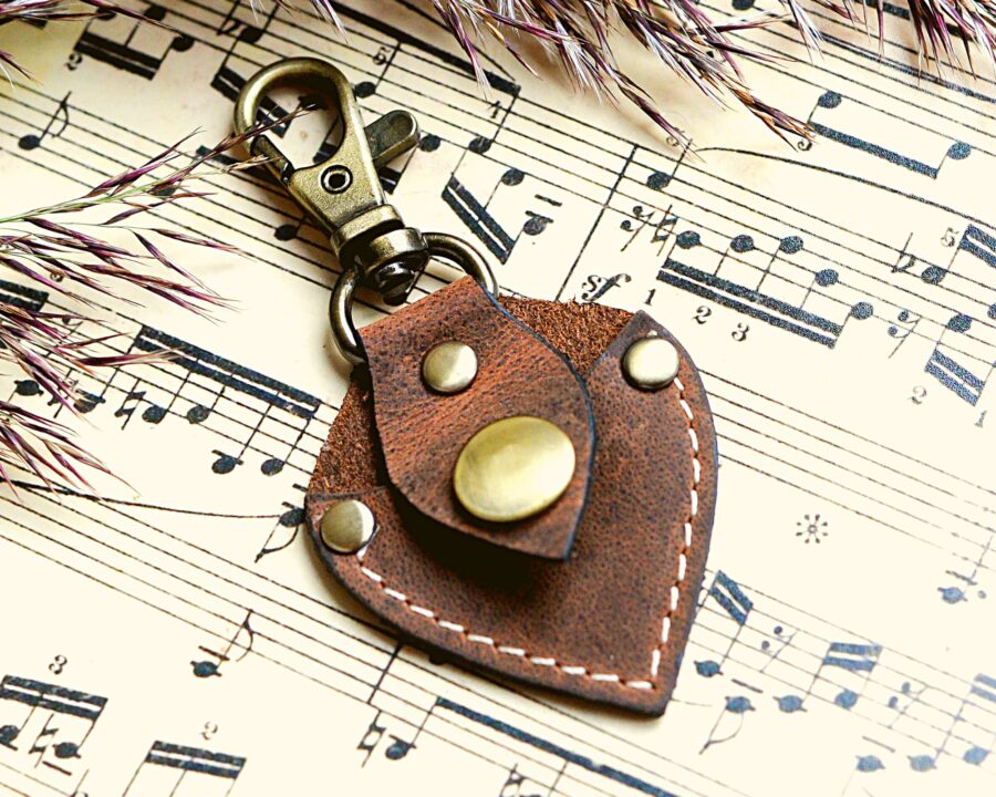 Leather Guitar Pick Holder