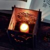 wooden haloween lantern