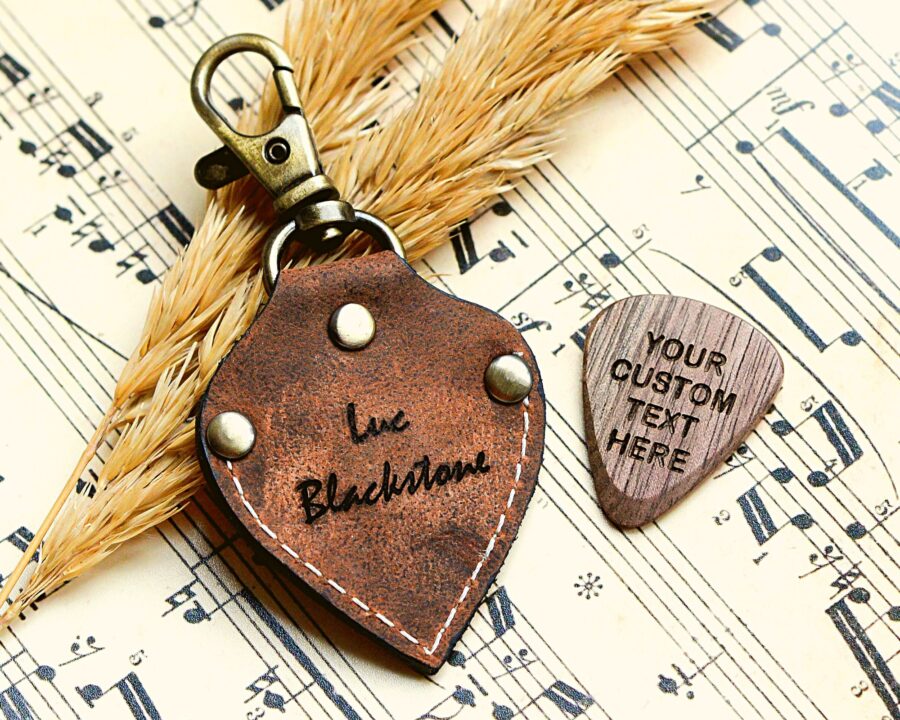 Leather Guitar Pick Holder