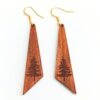 Wooden Handmade Dangle Drop Earrings