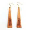 Handmade Wooden Dangle Drop Earrings