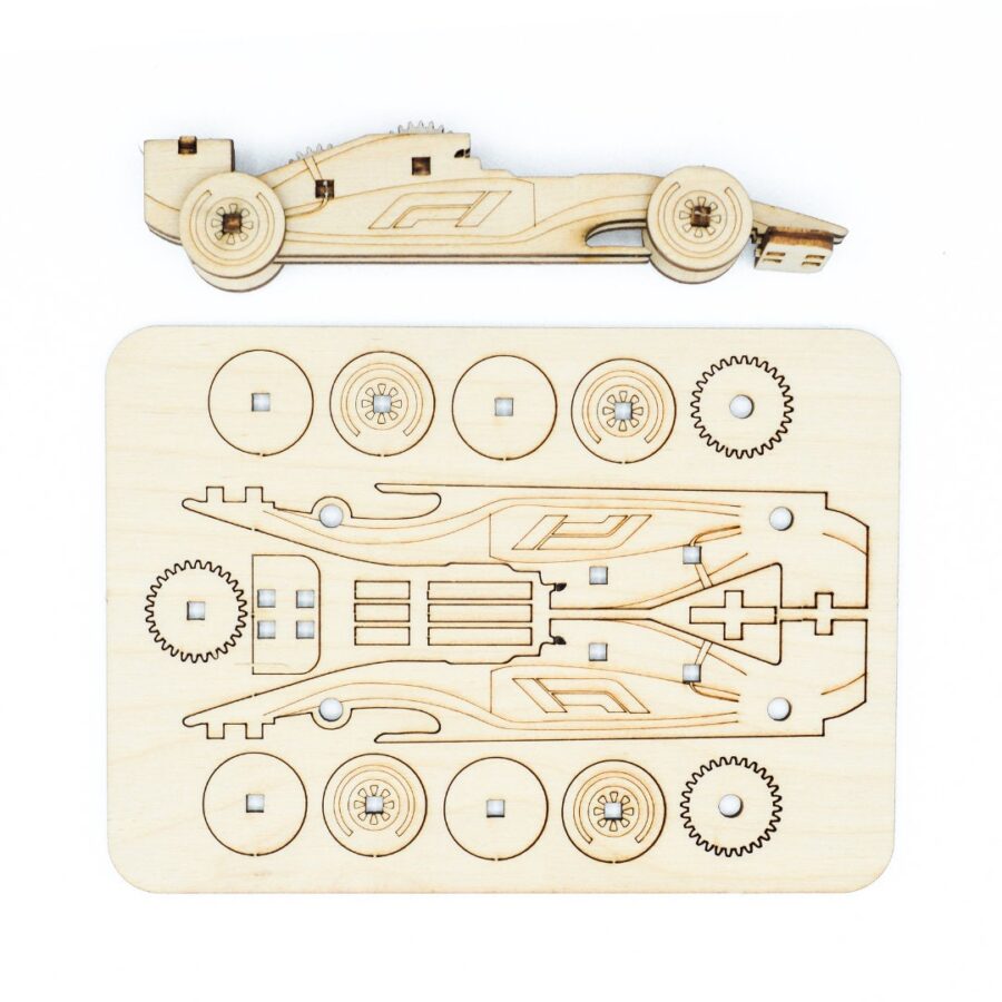 Wooden Formula 1 Puzzle Model 3d