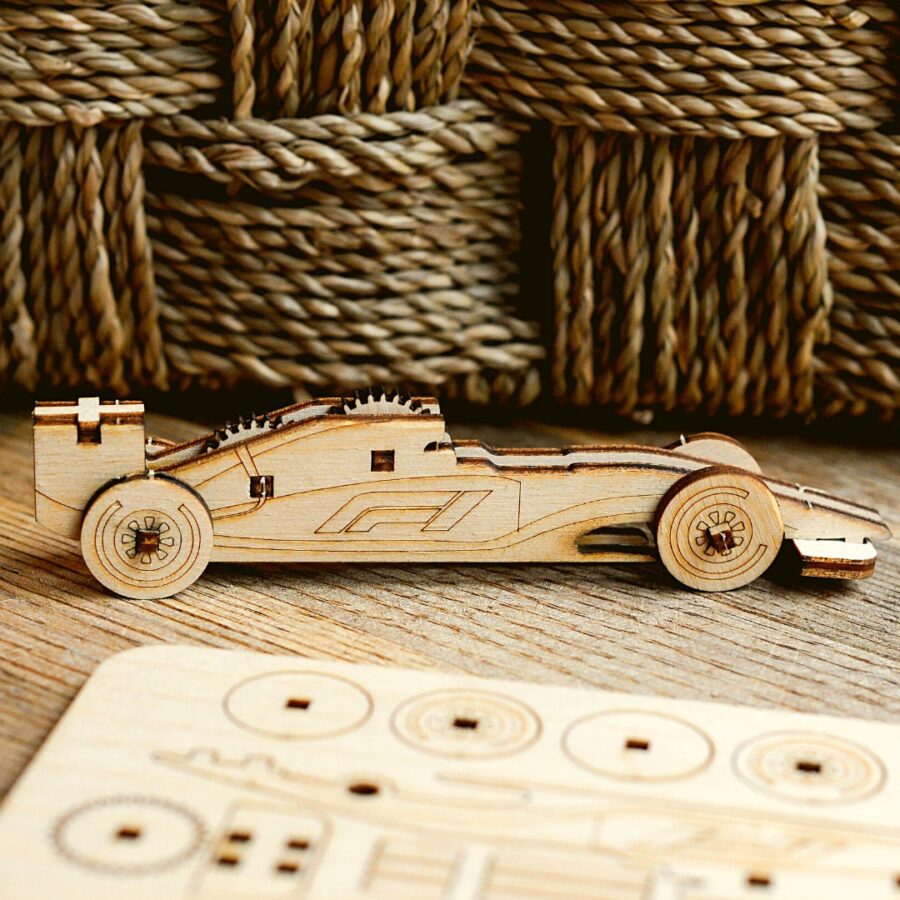 Wooden Formula 1 Puzzle Model 3d