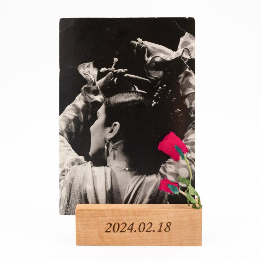 a wooden personalized photo holder