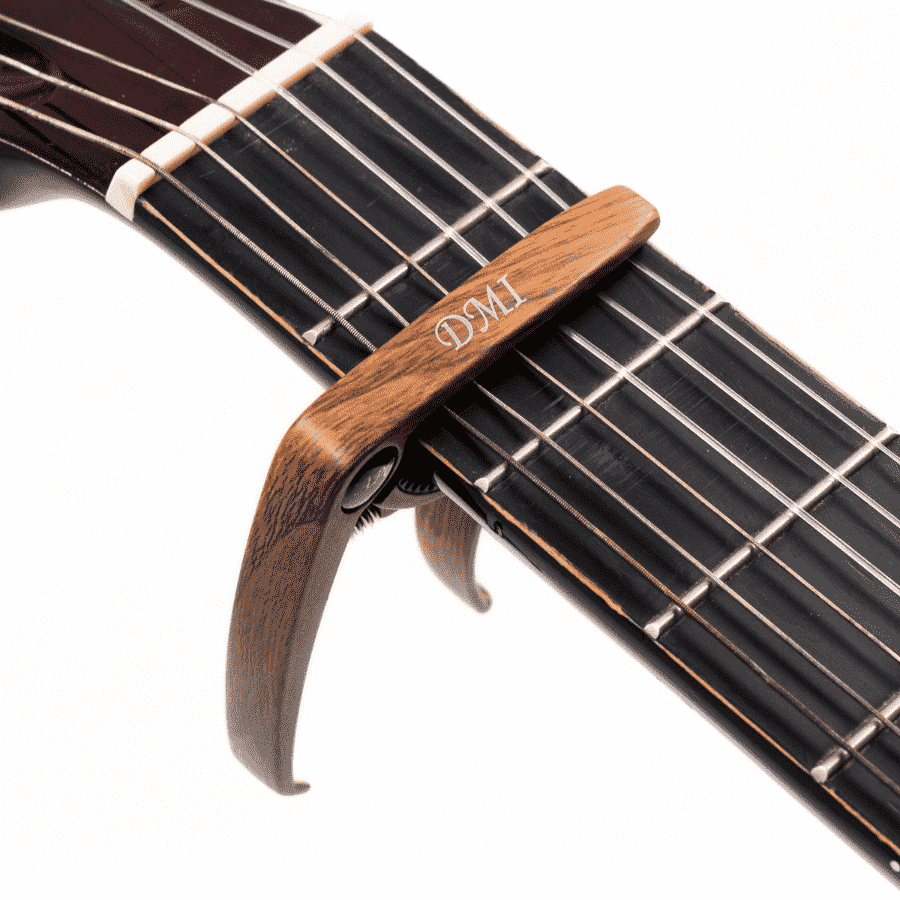 a personalized metal guitar capo