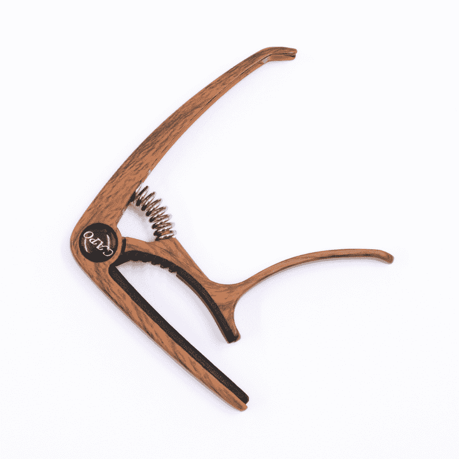a personalised metal guitar capo