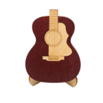 Acoustic Guitar Pick Box – Personalised Wooden Holder With Engraved Picks