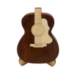Acoustic Guitar Pick Box – Personalised Wooden Holder With Engraved Picks