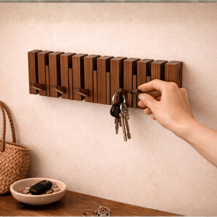 Raktų kabykla – minimalistinė sieninė kabykla Raktų kabykla – minimalistinė sieninė kabykla