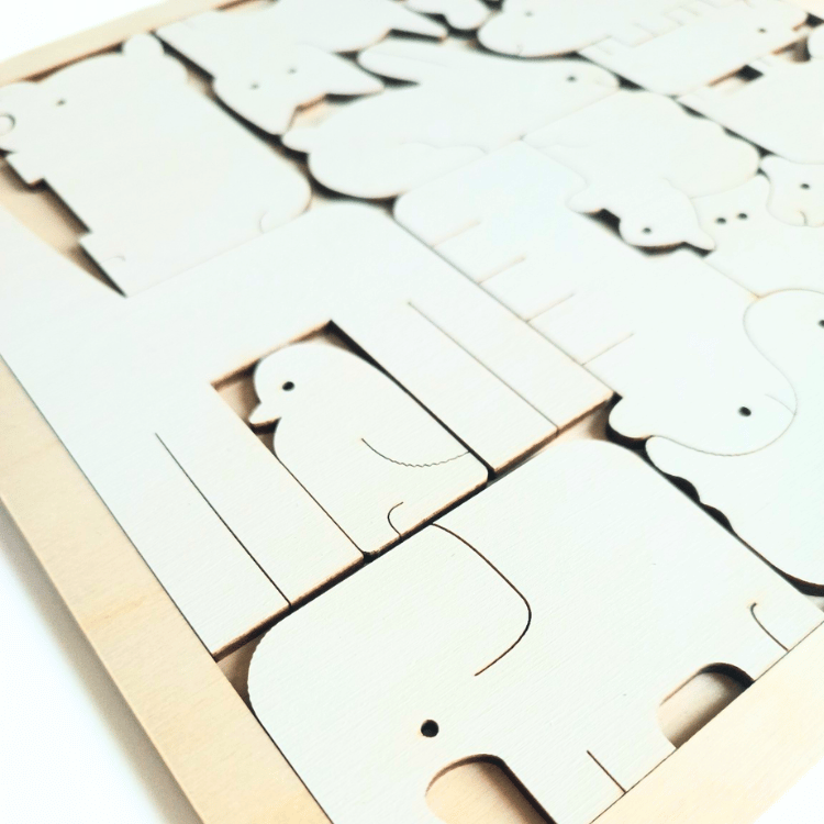 gyvūnų edukacinė dėlionė medinė vaikų dėlionė