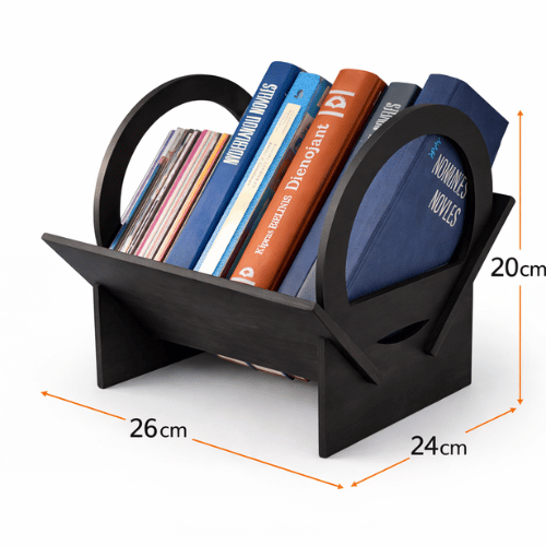 nešiojama lentyna knygoms medinė stalo lentyna