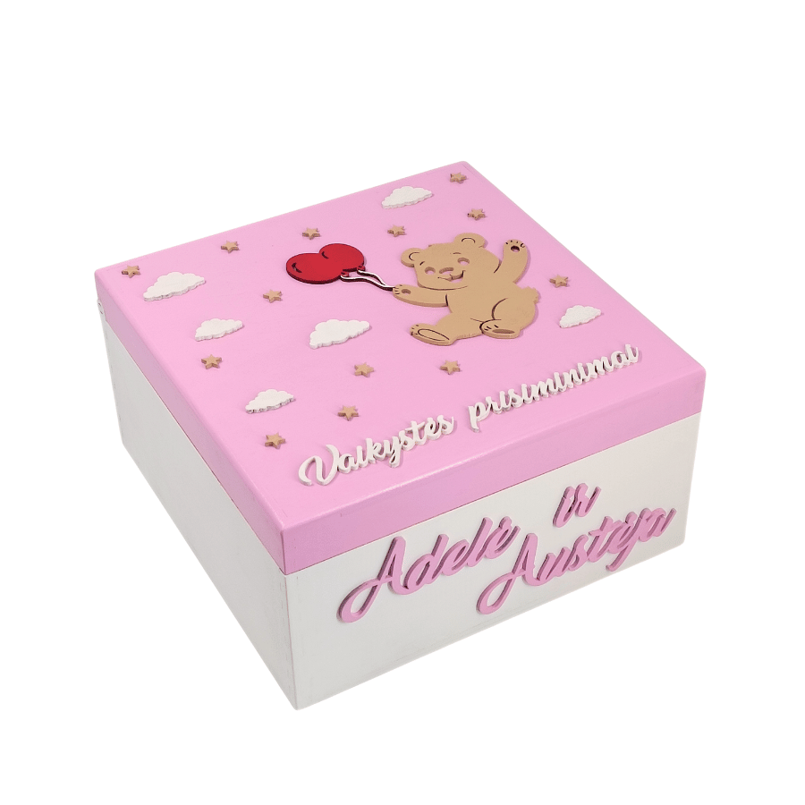 krikstynu-deze-su-vardu-rozinis-meskiukas.png Medinė krikštynų dėžė su vardu – Personalizuota atminimų dėžutė vaikui 30×30×17 cm