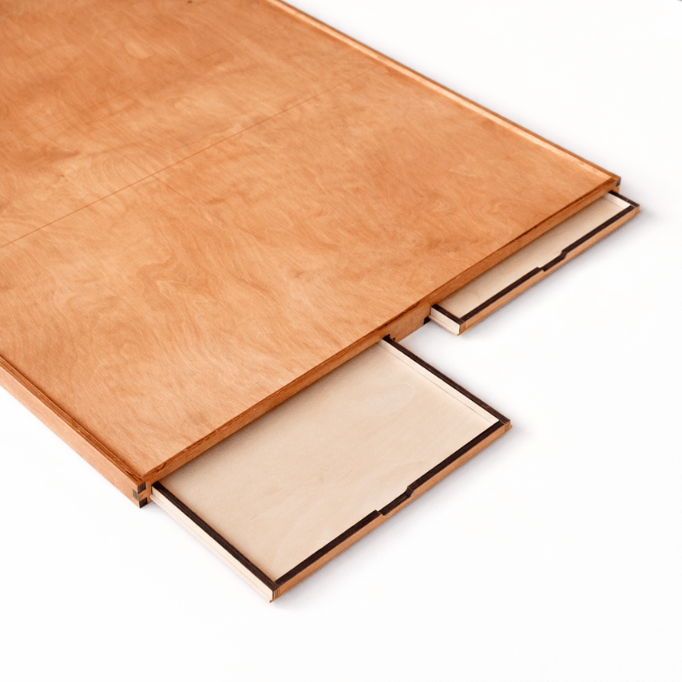 nešiojamas dėlionių stalas su rūšiavimo stalčiukais (3) Medinis nešiojamas dėlionių stalas su stalčiukais